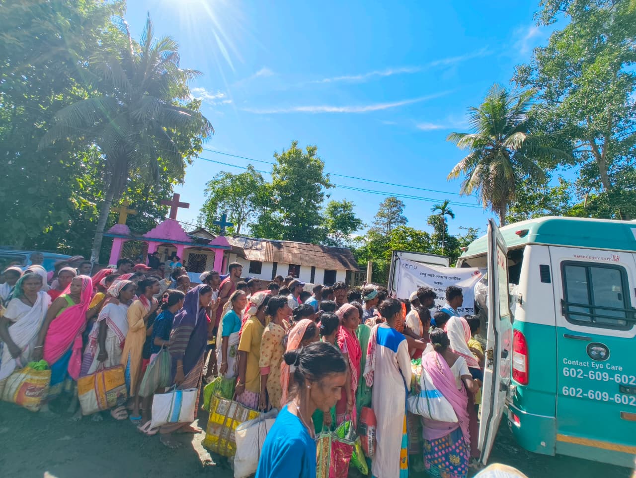 Maeyes Foundation Distributes 250+ Relief Packages to Flood-Affected Families in Bamunpukhuri, Sivasagar