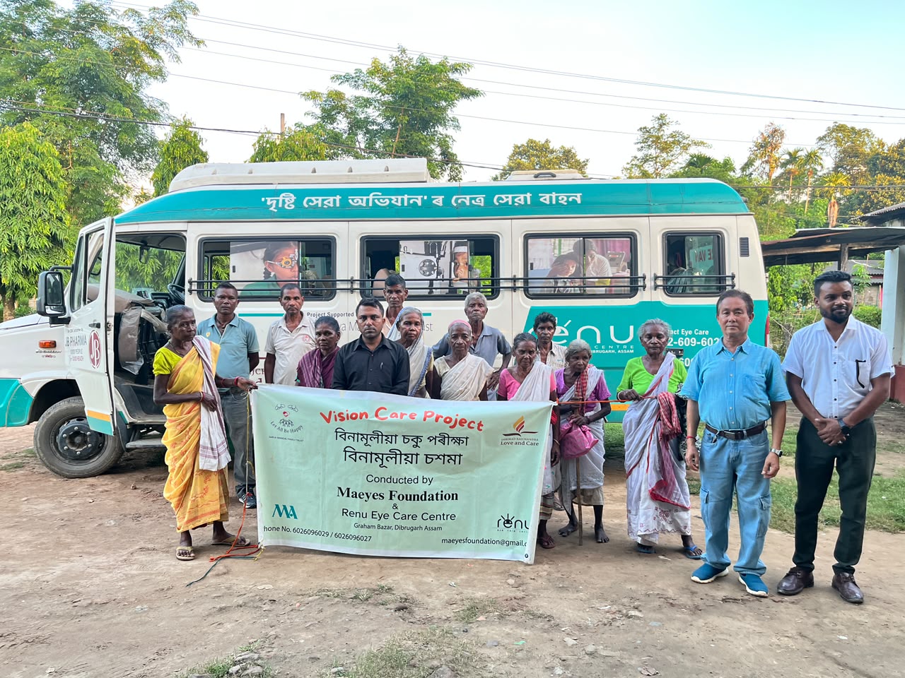 Group Photo with Vision Care Vehicle